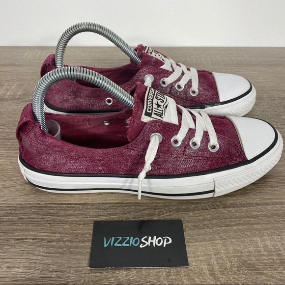 burgundy converse shoreline